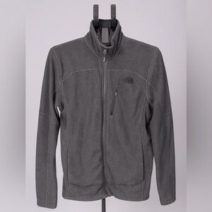 The North Face Full Zip Fleece Jacket Men’s Small Gray Textured Performance
